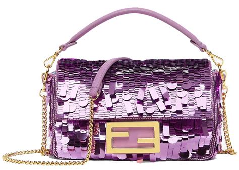 fendi sequin mini baguette|fendi baguette bag price.